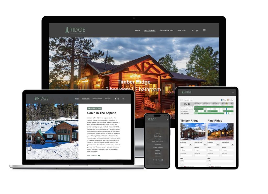 Ridge Vacation Properties Web Design