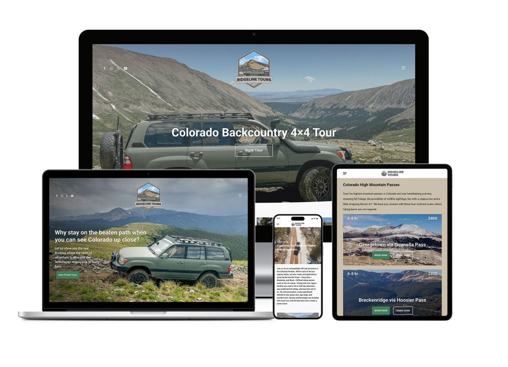 Ridgeline Tours Website Design and Development