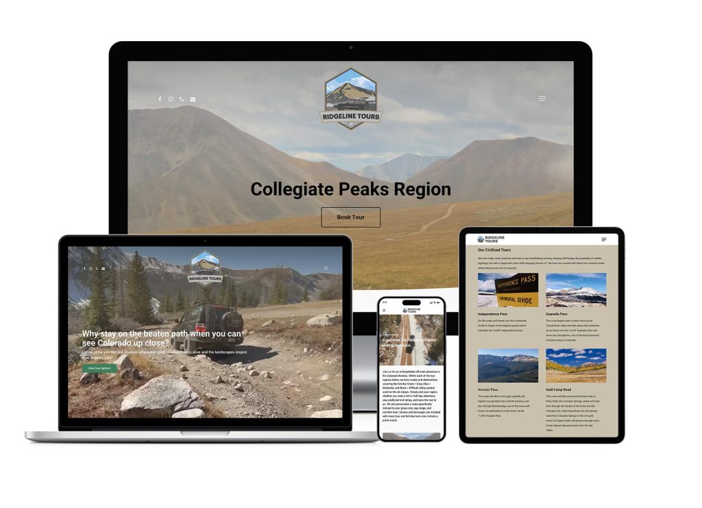 Ridgeline Tours Website Design and Development